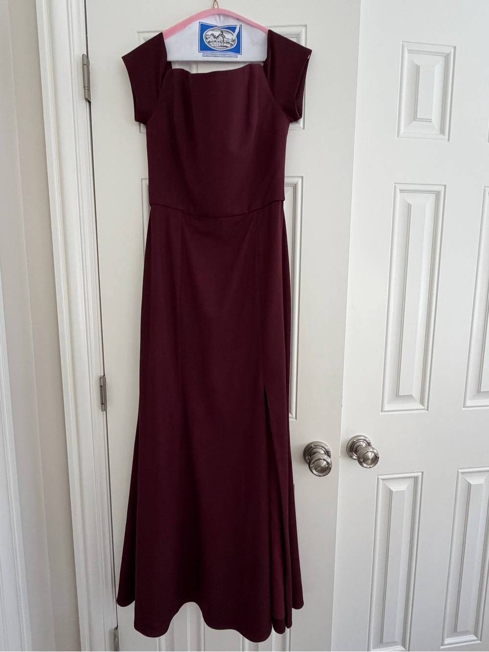 Elegant Amsale Burgundy Off the Shoulder Evening or Bridesmaid Dress